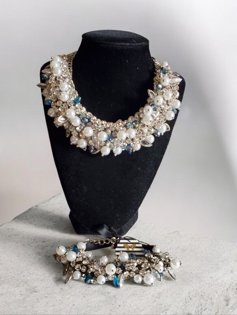 Vtg. NWT Designer Sergio Peretti Set Necklace & Bracelet